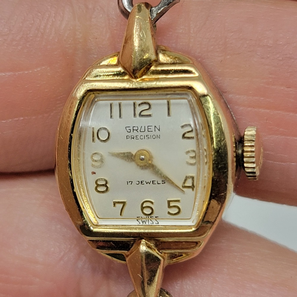 Vintage Gruen Precision 17 Jewels Manual Wind Women's Watch Swiss Made‎ UNTESTED